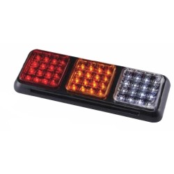 Lampa stop auto dreptunghiulara LED cu 3 cadrane Pozitie/Frana-Semnalizator-Marsarier 12/24V Lampa stop auto dreptunghiulara LED cu 3 cadrane Pozitie/Frana-Semnalizator-Marsarier 12/24V
